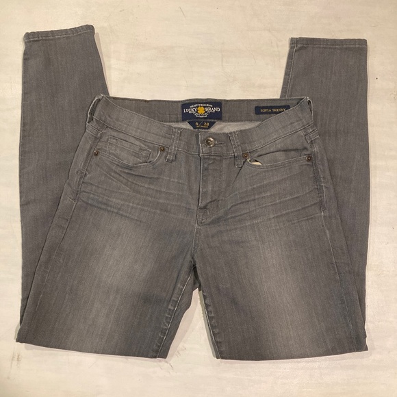 Lucky Brand Denim - Lucky Brand Light Gray Sofia Skinny Pants